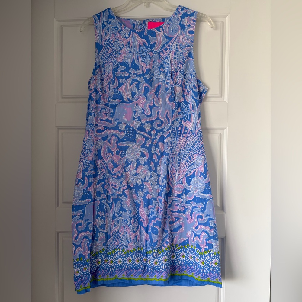 Lilly Pulitzer Mila Stretch Shift Dress- See What I Sea